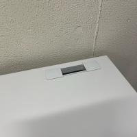 【中古】片袖デスク　オフィスコム　W1400*D700*H700　木天板　ホワイトグレー