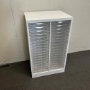 【中古】クリアトレーキャビネット　生興　2列18段浅型　W527*D400*H880