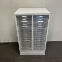 【中古】クリアトレーキャビネット　生興　2列18段浅型　W527*D400*H880