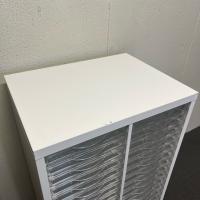 【中古】クリアトレーキャビネット　生興　2列18段浅型　W527*D400*H880