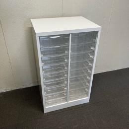 【中古】クリアトレーキャビネット　生興　2列9段深型　W527*D400*H880