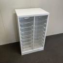 【中古】クリアトレーキャビネット　生興　2列9段深型　W527*D400*H880