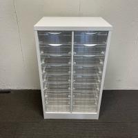 【中古】クリアトレーキャビネット　生興　2列9段深型　W527*D400*H880