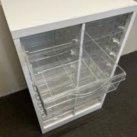 【中古】クリアトレーキャビネット　生興　2列9段深型　W527*D400*H880