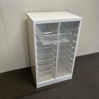 【中古】クリアトレーキャビネット　生興　2列9段深型　W527*D400*H880