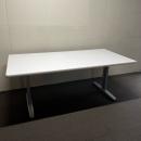 【中古】会議テーブル　手動昇降機能付き　生興　W1800*D900*H700-1000　ホワイト