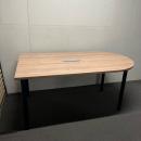 【中古】U型会議テーブル　オフィスコム　配線BOX付　W1600*D900*H720　ナチュラル