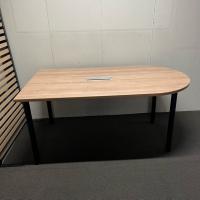 【中古】U型会議テーブル　オフィスコム　配線BOX付　W1600*D900*H720　ナチュラル