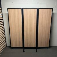 【中古】折りたたみパーテーション　スレディ　W1800*D500*H1800　ナチュラル/ブラック
