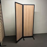 【中古】折りたたみパーテーション　スレディ　W1800*D500*H1800　ナチュラル/ブラック