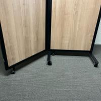 【中古】折りたたみパーテーション　スレディ　W1800*D500*H1800　ナチュラル/ブラック