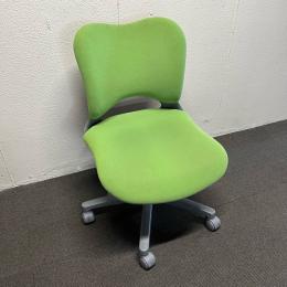 【中古】オフィスチェア　プラス　オーバルシリーズ　イエローグリーン