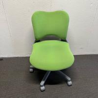 【中古】オフィスチェア　プラス　オーバルシリーズ　イエローグリーン