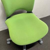 【中古】オフィスチェア　プラス　オーバルシリーズ　イエローグリーン