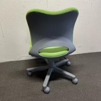 【中古】オフィスチェア　プラス　オーバルシリーズ　イエローグリーン