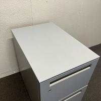 【中古】2段ワゴン　内田洋行　STシリーズ　A4サイズ対応　マイルドグレイ