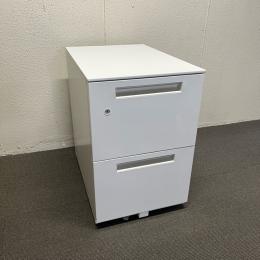 【中古】2段ワゴン　イナバ　ワゴンシリーズ　オプティホワイト