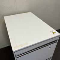 【中古】3段ワゴン　ハイタイプ　イトーキ　インクルード　ホワイト