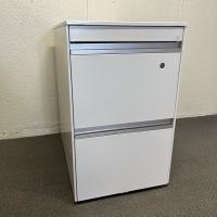 【中古】3段ワゴン　ハイタイプ　イトーキ　インクルード　ホワイト