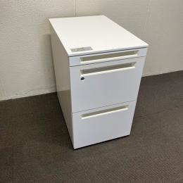 【中古】3段ワゴン　ハイタイプ　オカムラ　プロユニット　ホワイト