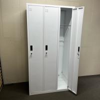 【中古】3人用ロッカー　ノーブランド　更衣用ロッカー　ホワイト
