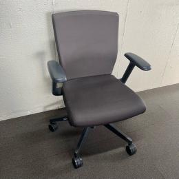 【中古】オフィスチェア　ファシス　肘付き　固定肘　グレー　