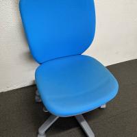 【中古】オフィスチェア　ライオン　ローバック　布張り　ブルー