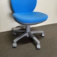 【中古】オフィスチェア　ライオン　ローバック　布張り　ブルー