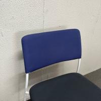 【中古】スタッキングチェア　ノーブランド　ダイニングチェア　ブルー/ブラック