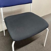 【中古】スタッキングチェア　ノーブランド　ダイニングチェア　ブルー/ブラック