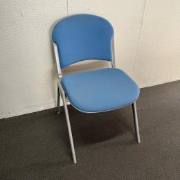 【中古】スタッキングチェア　内田洋行　MX-20　布張り　ブルー