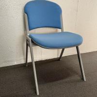 【中古】スタッキングチェア　内田洋行　MX-20　布張り　ブルー
