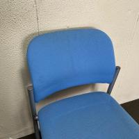 【中古】スタッキングチェア　コクヨ　CK-100　布張り　キャスター付き　ブルー