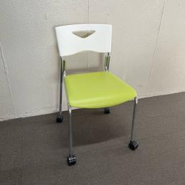 【中古】スタッキングチェア　ニシキ工業　FCSシリーズ　グリーン