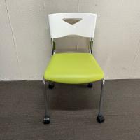 【中古】スタッキングチェア　ニシキ工業　FCSシリーズ　グリーン