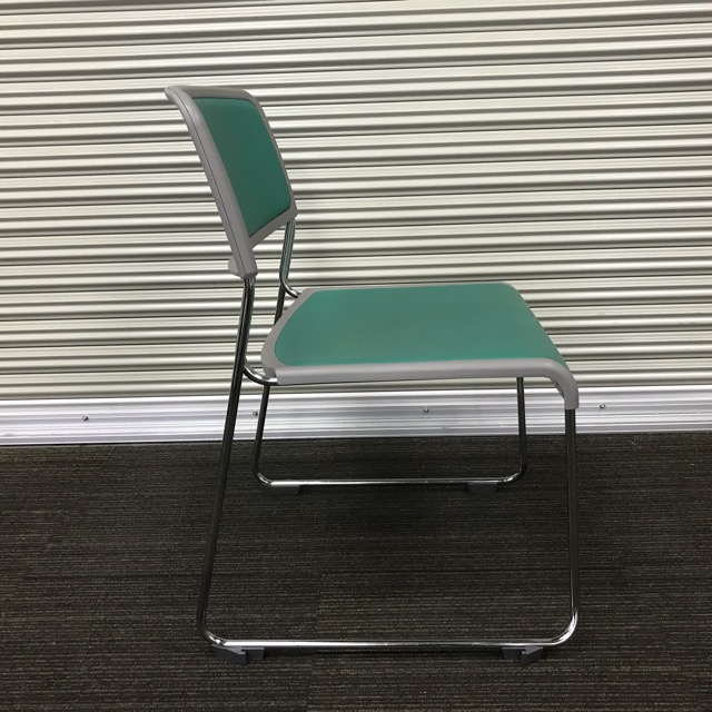 中古】スタッキングチェア コクヨ CK-890 会議用椅子 ビニールレザー 