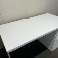 【中古】片袖デスク　ノーブランド　W1400*D700　木製デスク　ホワイト