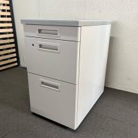【中古】3段脇机　コクヨ　SR型　W400*D700*H700　木目天板　ニューグレー