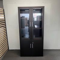 【中古】木製書庫　SVPシリーズ　W900*D440*H1800　ダークブラウン