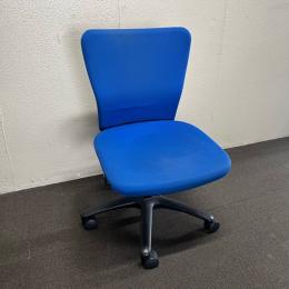 【中古】オフィスチェア　オカムラ　カロッツァチェア　ローバック　布張り　ブルー