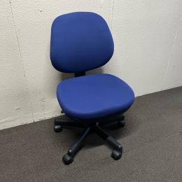 【中古】オフィスチェア　オフィスコム　布張り　ローバック　ネイビー