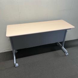 【中古】サイドスタックテーブル　オフィスコム　W1200*D450　幕板付き　ナチュラル