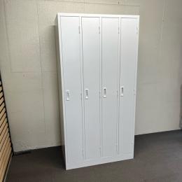 【中古】4人用ロッカー　生興　AKL-W4　更衣用ロッカー　ホワイト