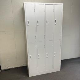 【中古】8人用ロッカー　生興　AKL-W8　更衣用ロッカー　ホワイト