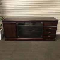 【中古】木製サイドボード　メーカー不明　W1700*D450*H725　ブラウン