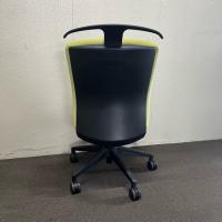 【中古】オフィスチェア　肘無し　アイリスチトセ　ハンガー付き　グリーン