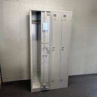 【中古】4人用ロッカー　ダイヤル式　TOYO　更衣用ロッカー　ニューグレー