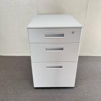 【中古】3段ワゴン　オフィスコム　スチールワゴン　ニューグレー