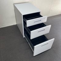 【中古】3段ワゴン　オフィスコム　スチールワゴン　ニューグレー