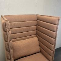 【中古】パネル付きソファ　ハイビス　クッション付き　W800*D670*H1240　ブラウン